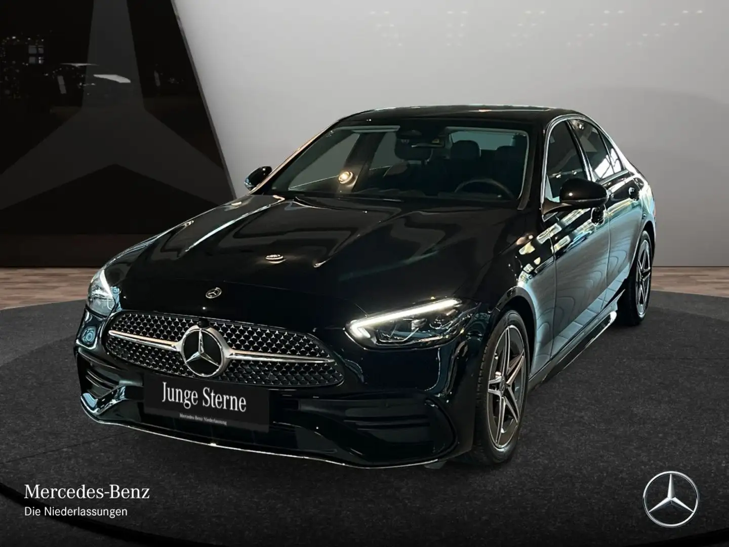 Mercedes-Benz C 180 AMG+PANO+LED+KAMERA+TOTW+KEYLESS+9G Schwarz - 2