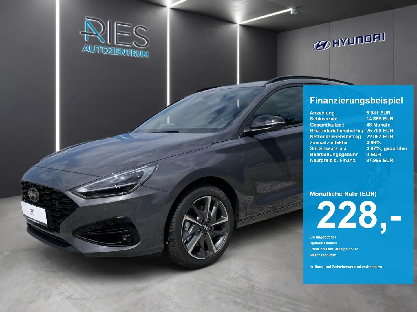 Hyundai i30 cw 1.5 T-GDI KlimaA*LED*Navi*SHZ*2xKlima*ACC Gris - 1