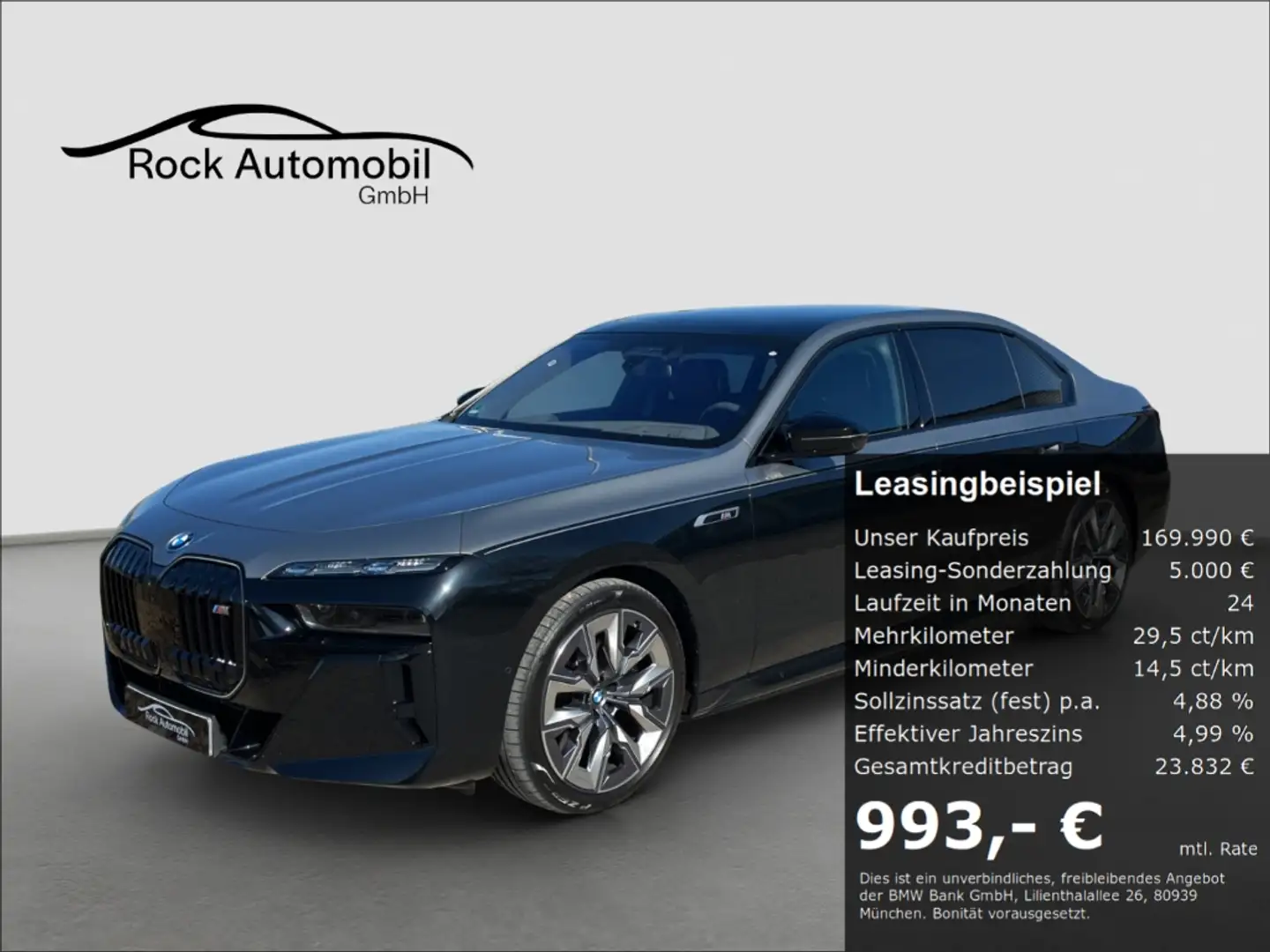 BMW i7 M70 xDrive M Sport Pro B&W Leasing 993€ Brutto Černá - 1