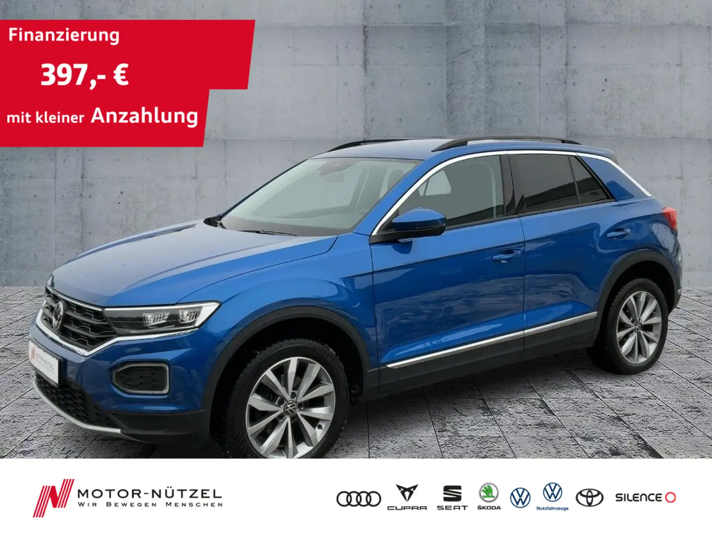 Volkswagen T-Roc 1.5 TSI DSG STYLE LED+NAVI+ACC+SHZ+RFK+AID Blau - 1