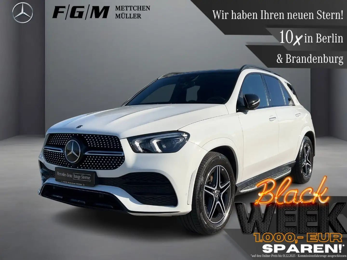 Mercedes-Benz GLE 350 d 4M AMG Line AHK|KeyGo|MBeam|Pano|TWA Weiß - 1