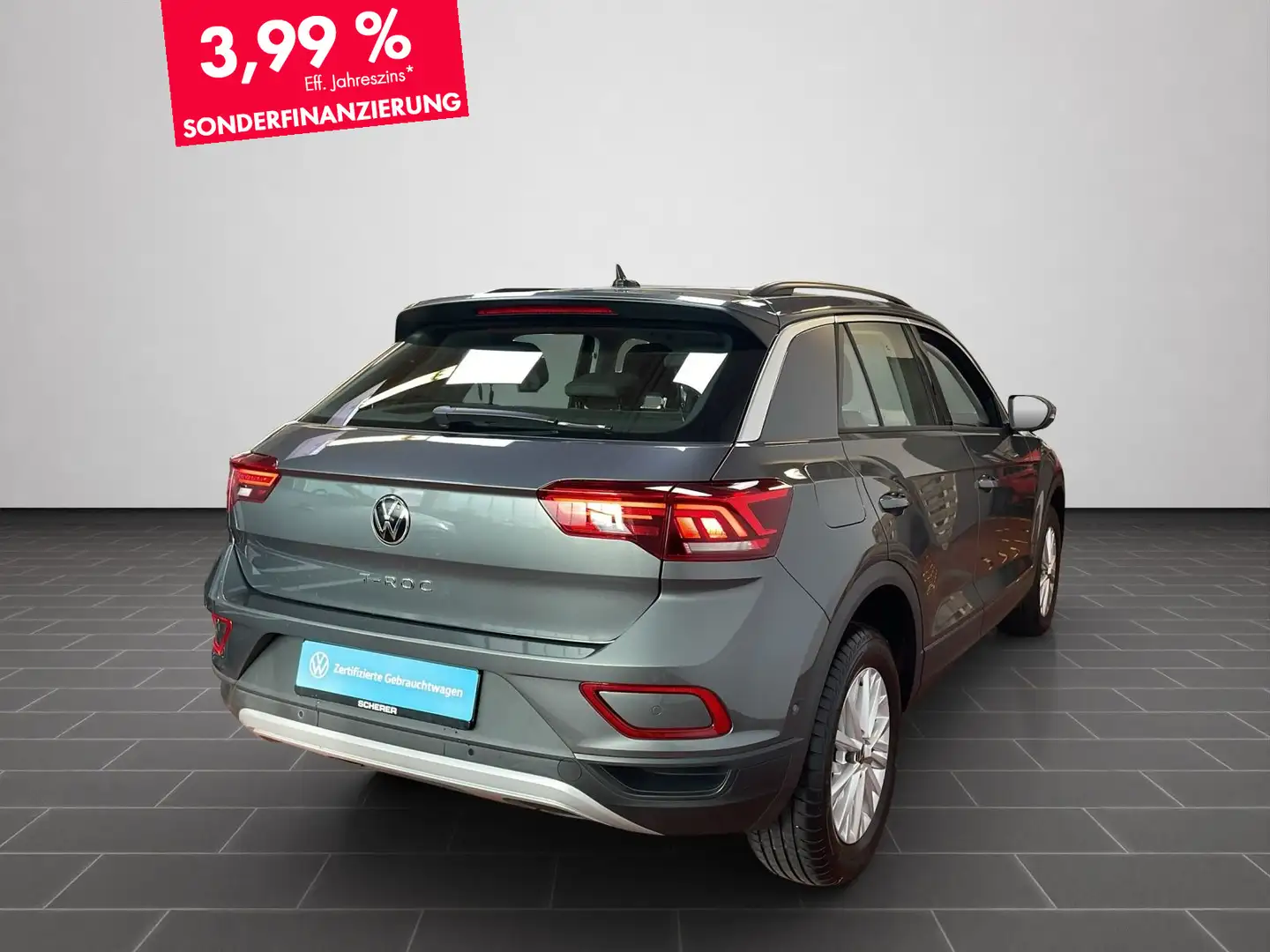 Volkswagen T-Roc Life 2.0 TDI DSG LED NAVI AHK RFK EPH Gris - 2