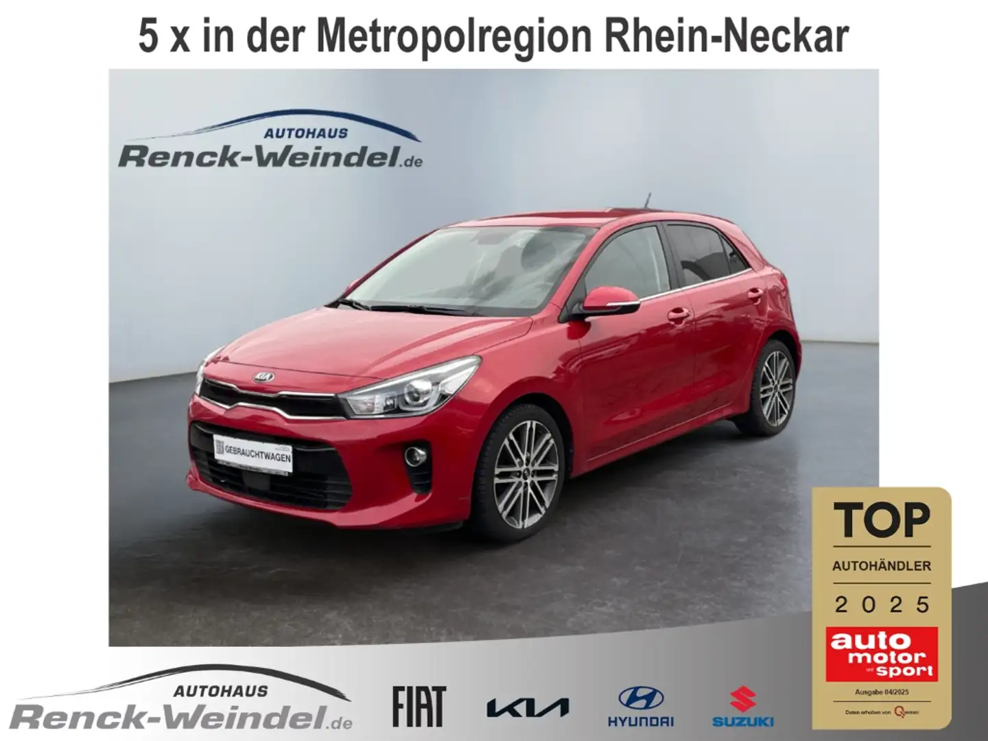 Kia Rio Spirit 1.4 AUT Navi Klimaautom Kamera SHZ PDC Appl Rot - 1