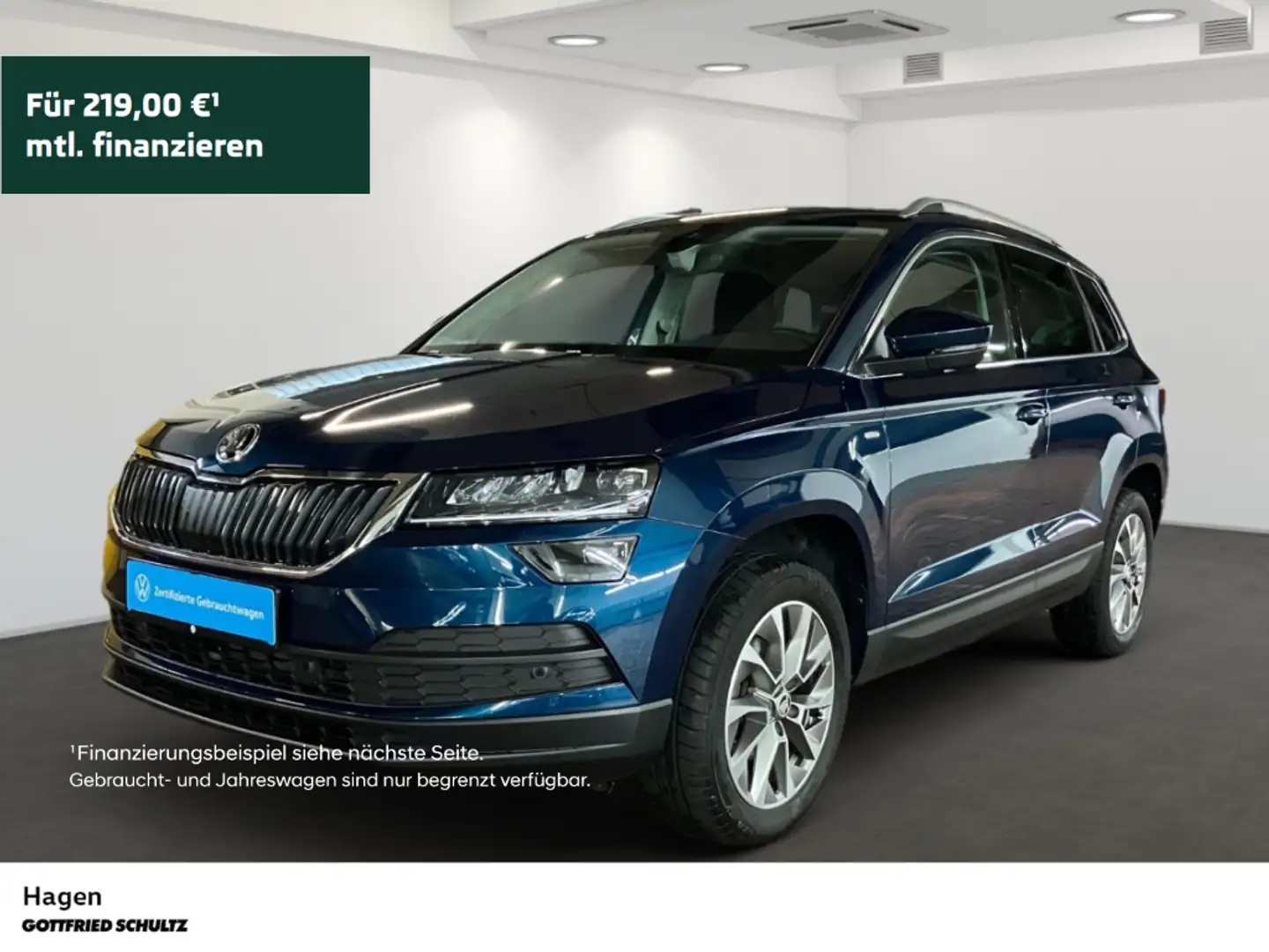 Skoda Karoq 1.5 TSI LED NAV PAN GRA SHZ Clever Blau - 1