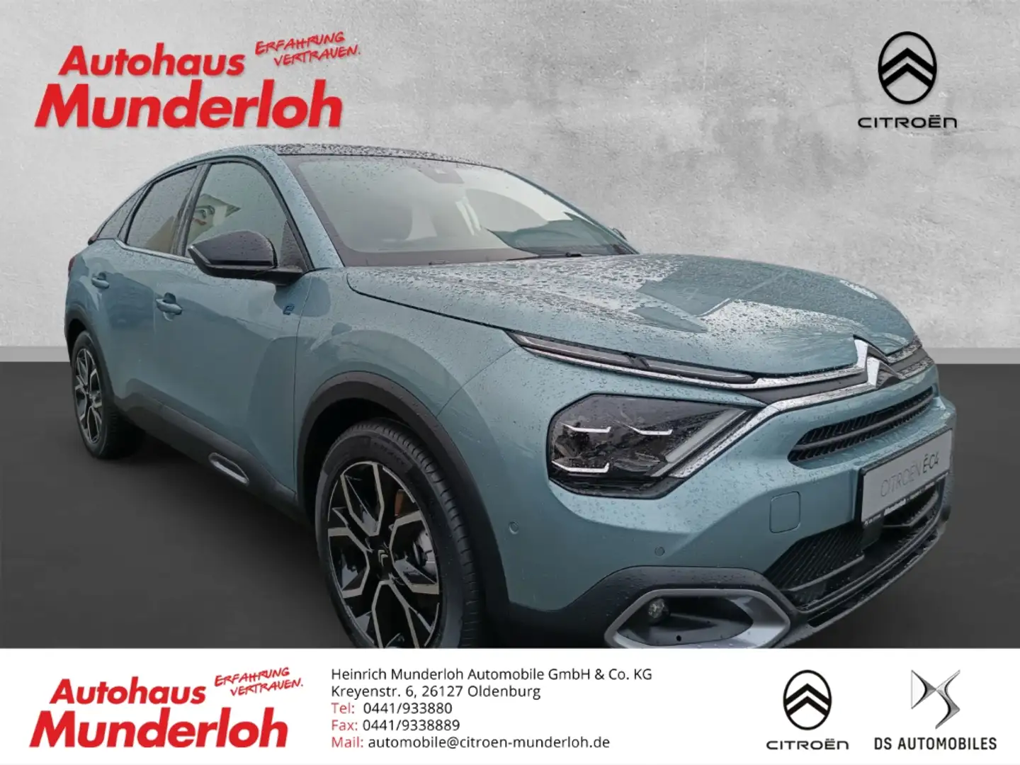 Citroen E-C4 Electric Max HUD Pano Apple CarPlay Android Auto Mehrzonenk Niebieski - 1