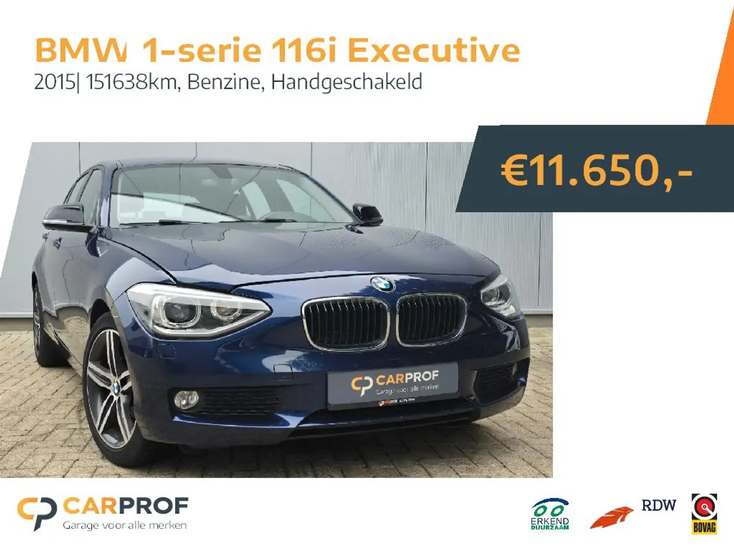 BMW 116 1-serie 116i Executive Blauw - 1
