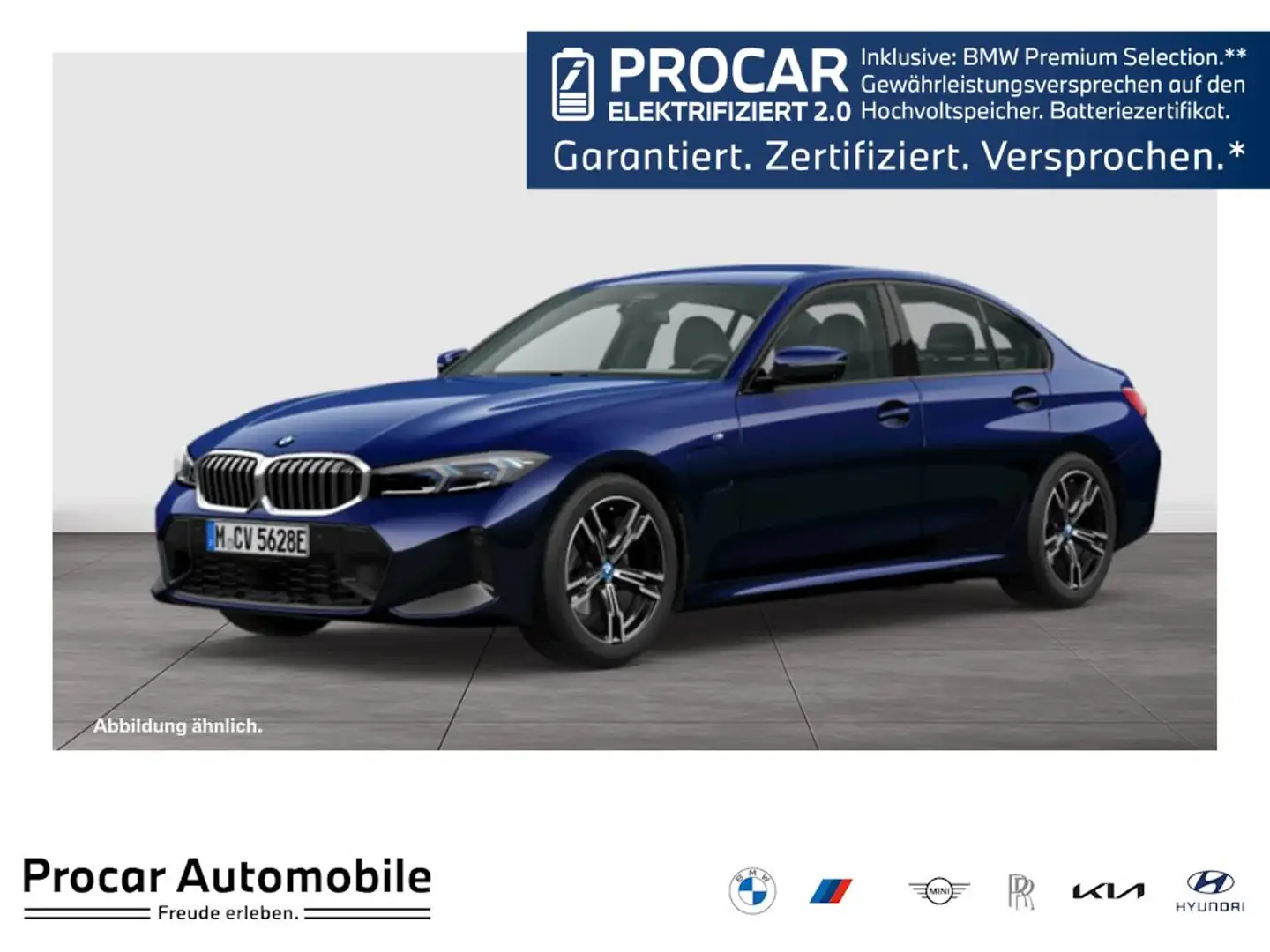 BMW 330 e M Sport HUD ACC 360°KAM RFK NAVI Standh. Blau - 1