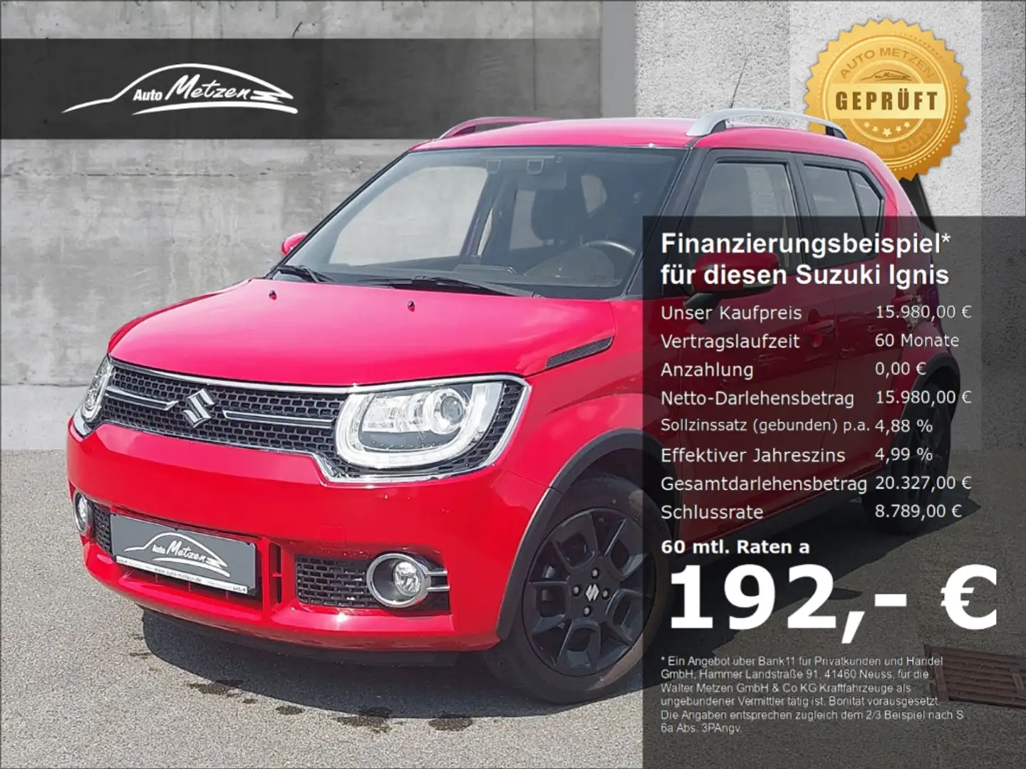 Suzuki Ignis 1.2 Comfort+ Navi LED Klimaautom DAB SHZ Keyless E Rot - 1