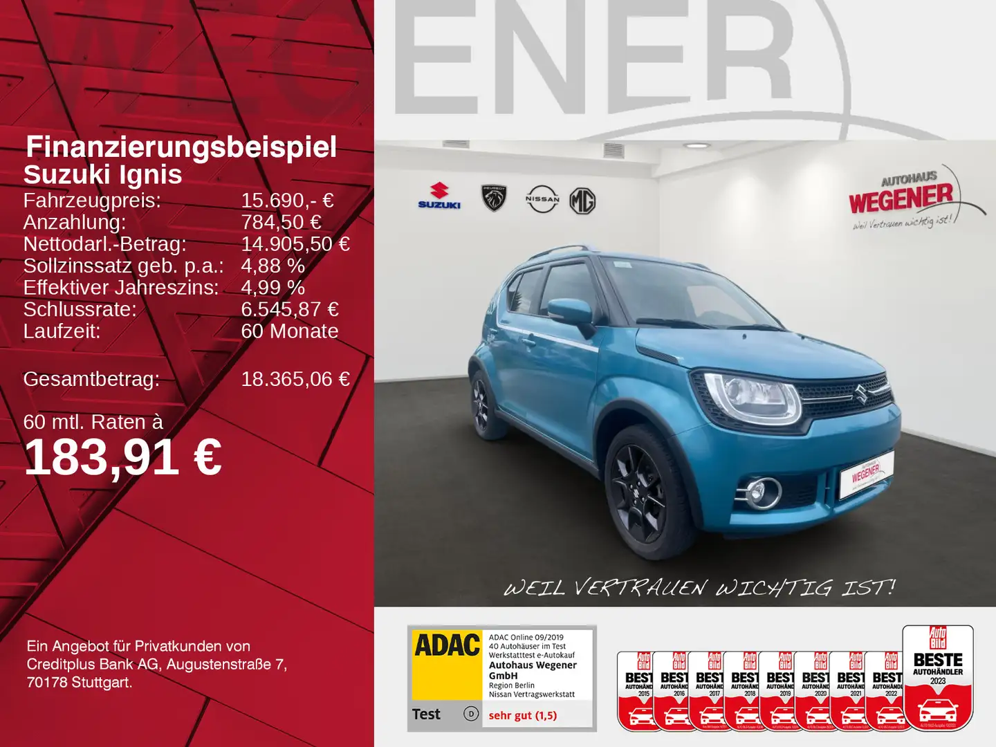 Suzuki Ignis IGNIS COMFORT+ AT NAVI SHZ KAMERA ALLWETTER Bleu - 2