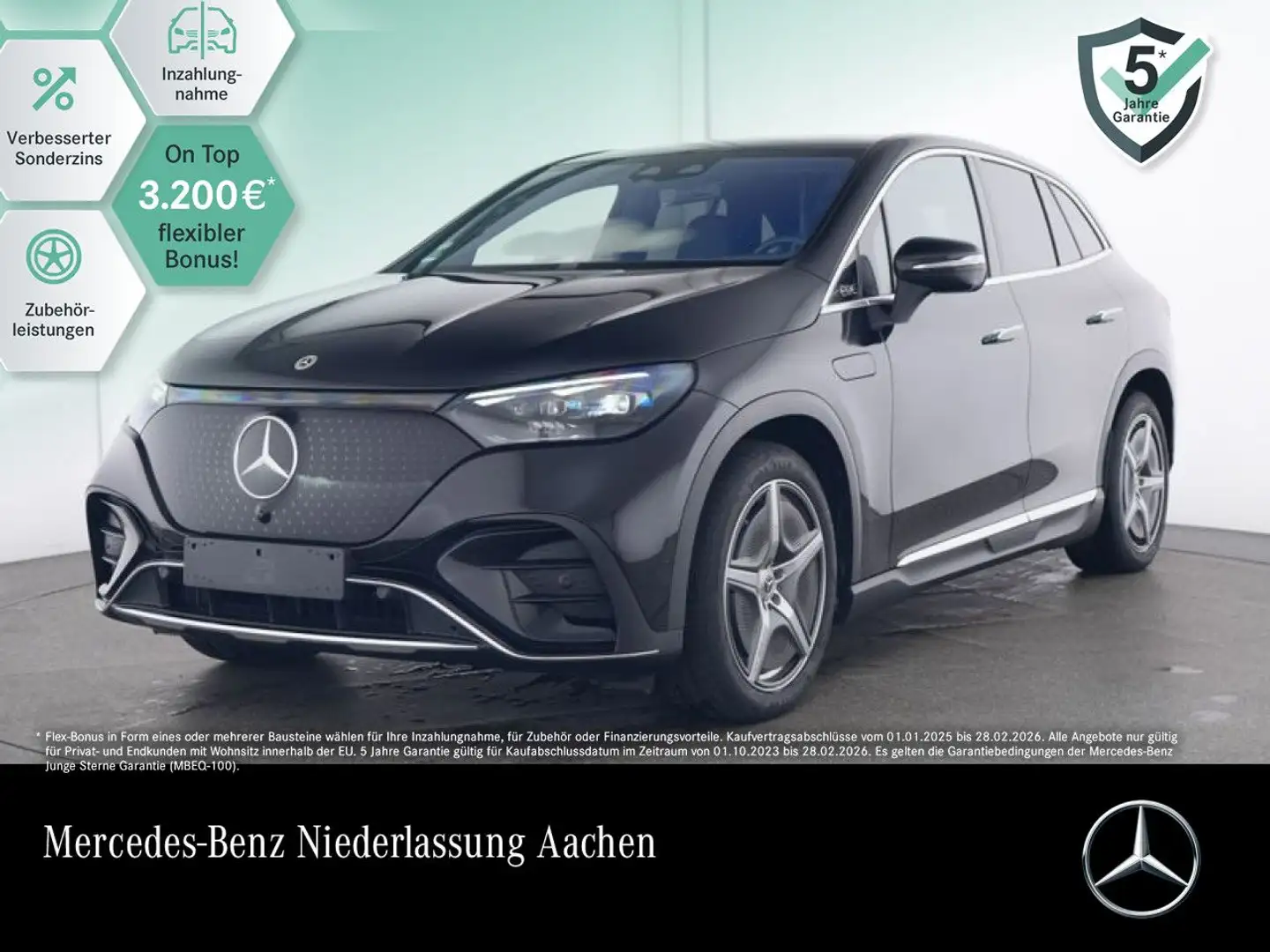 Mercedes-Benz EQE SUV EQE 350 4M AMG+PANO+360+AHK+BURMESTER+KEYLESS Schwarz - 1