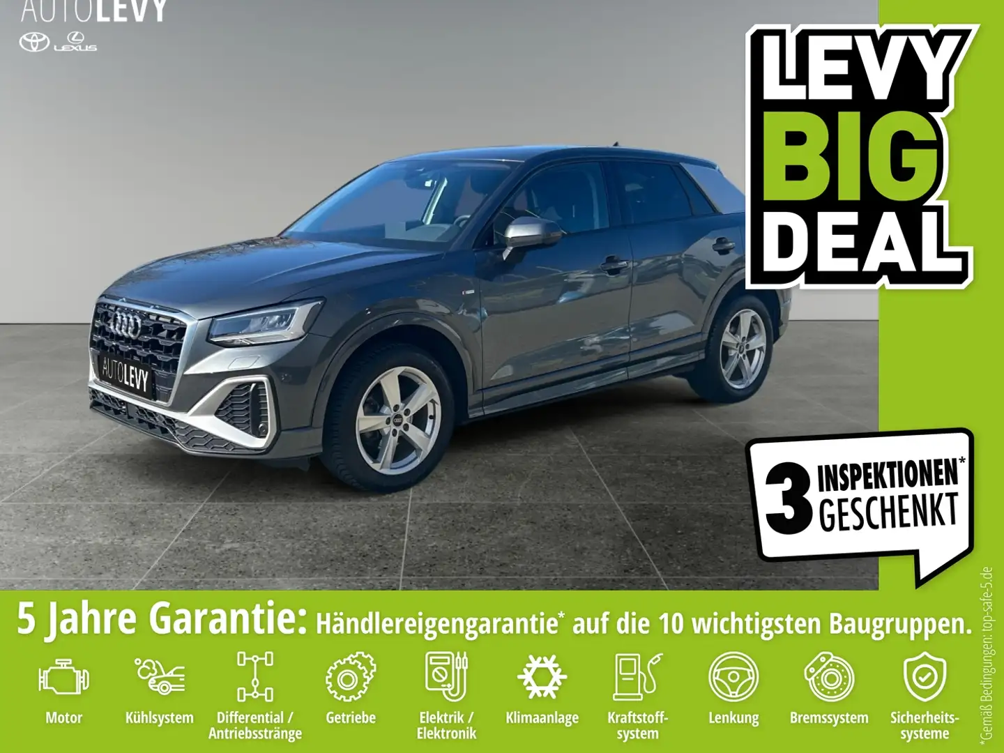 Audi Q2 35 TFSI S tronic S Line PDC*NAVI*SHZ*LED Gris - 1