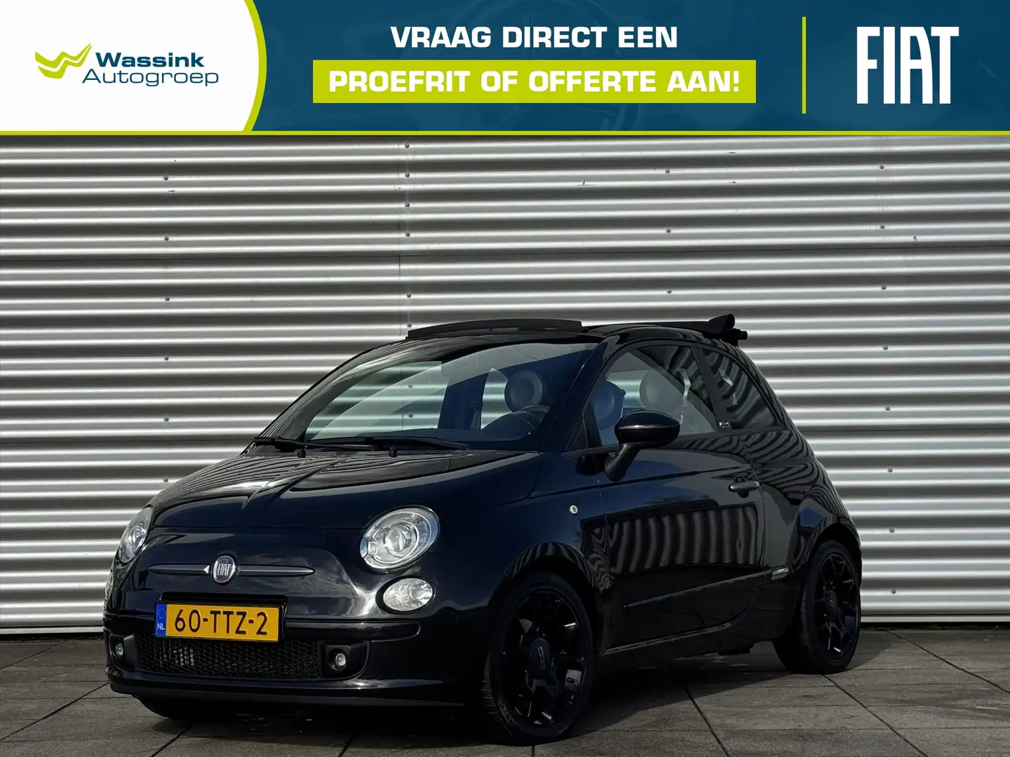Fiat 500C 0.9 85pk Turbo Twinair Lounge | Airco | Lichtmetal Noir - 1