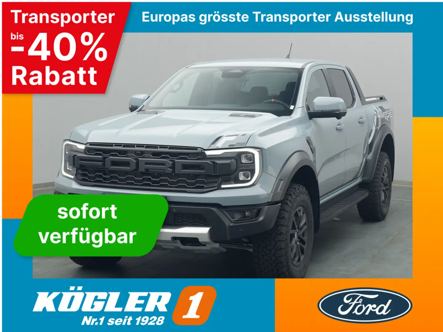 Ford Ranger RAPTOR Diesel/Raptor-Paket/Standh. Grau - 1