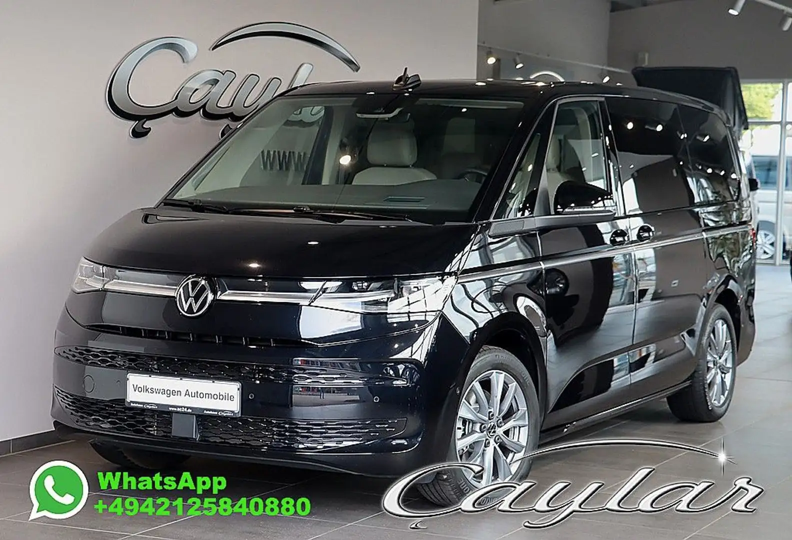 Volkswagen T7 Multivan T7 MULTIVAN 2,0TDI LANG STANDHZ PANO MASSAGE AHK Zwart - 1