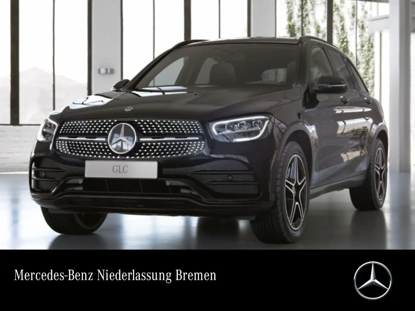 Mercedes-Benz GLC 200 GLC 220 d 4M AMG+NIGHT+AHK+LED+KAMERA+SPUR+TOTW+9G Schwarz - 1