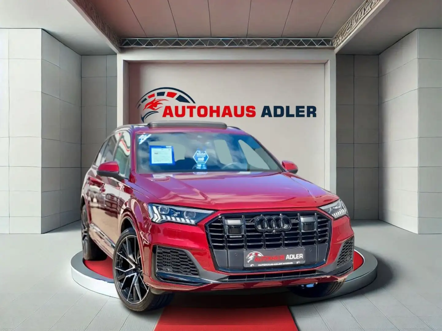 Audi Q7 55TFSI QUATTRO S-LINE*1HD*19%*MATRIX*360°7SIZ Červená - 1