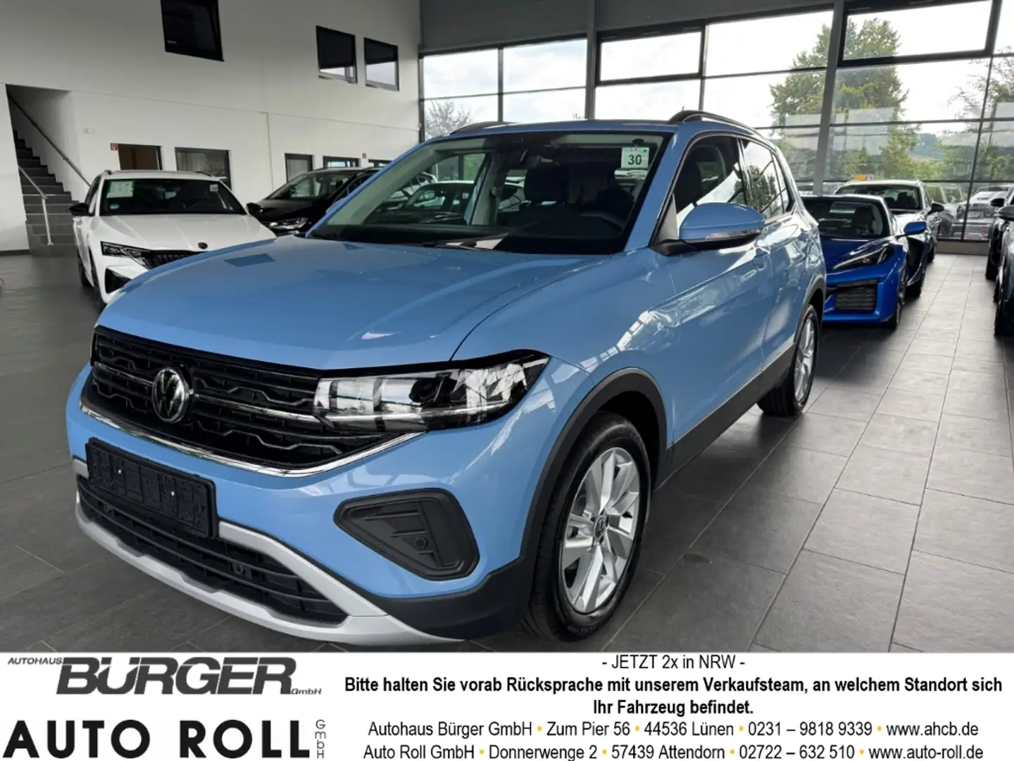 Volkswagen T-Cross 1.0 TSI Prime ACC LED Kamera SitzHZG APP Connect P Blau - 1