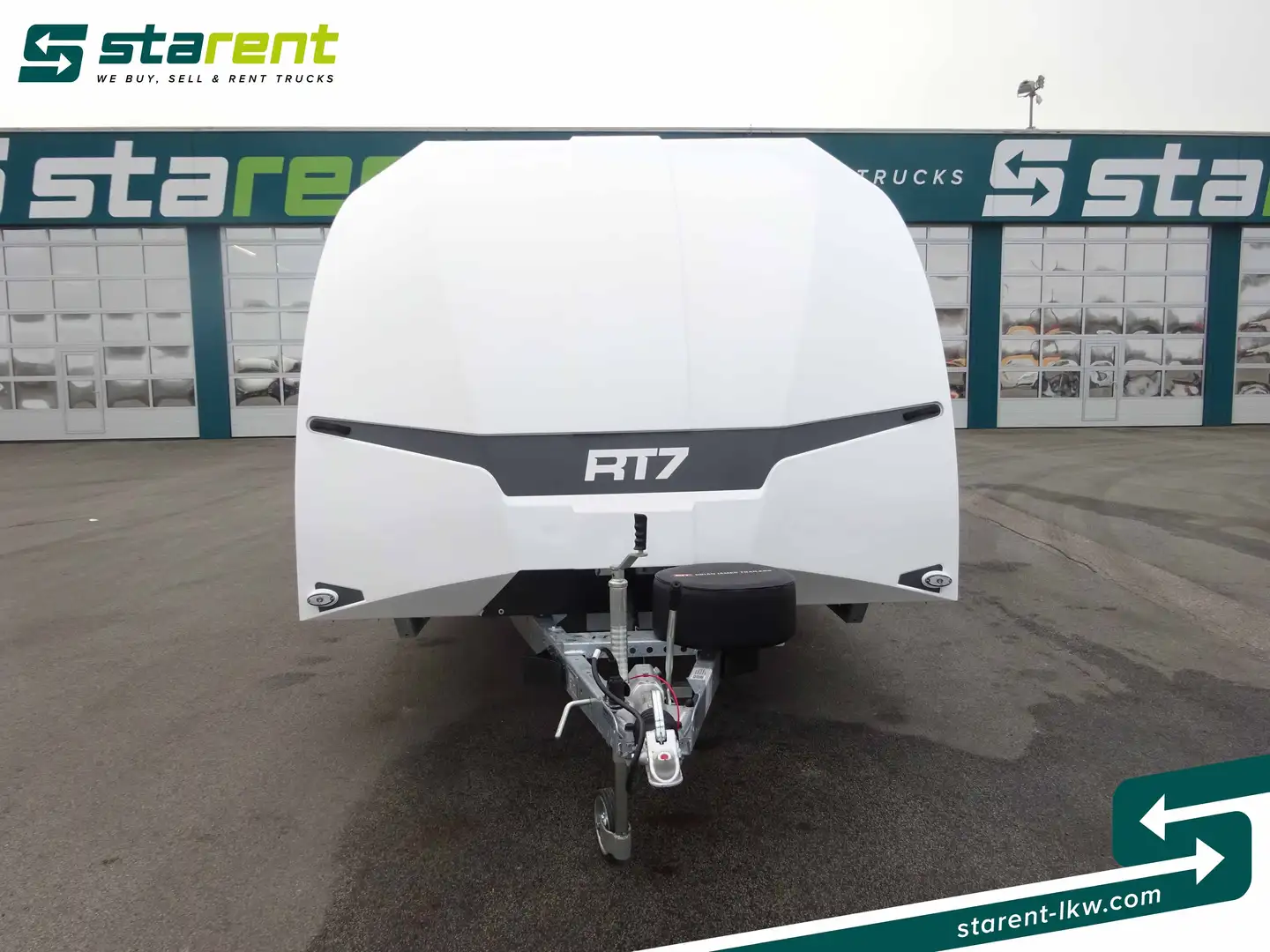 Brian James Race Transporter 7, Seilwinde, elektrische Klappe Weiß - 2