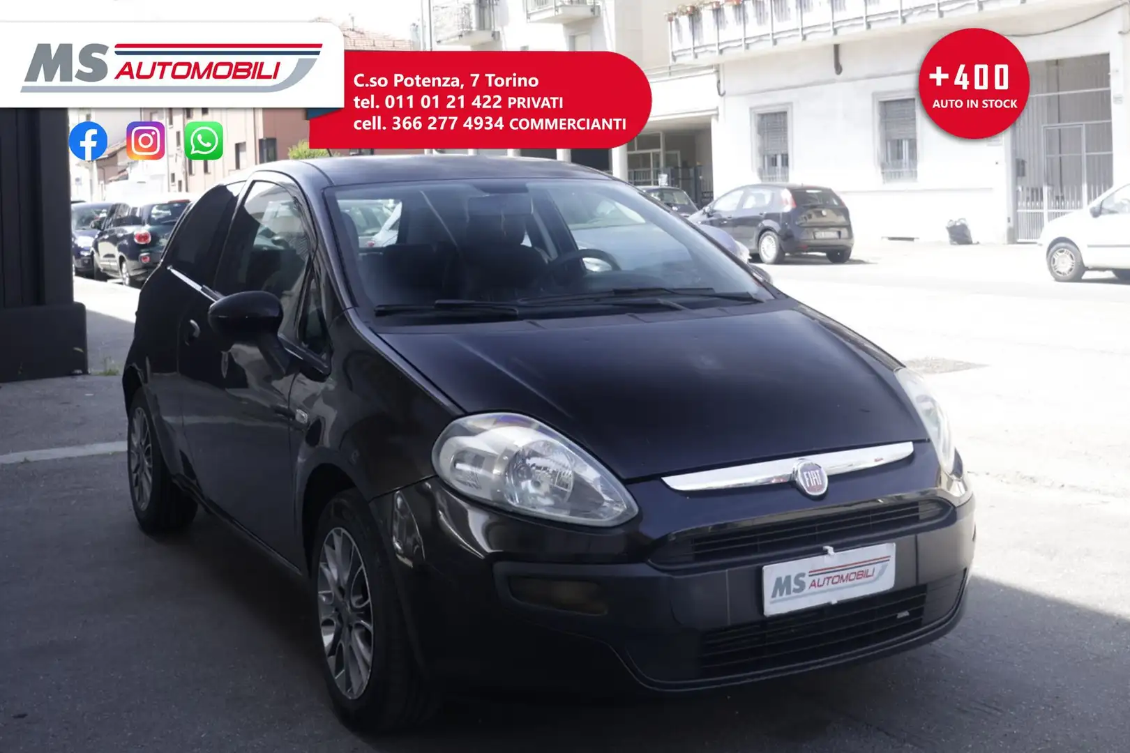 Fiat Punto Punto 1.3 MJT II 75 CV 3 porte Pop Unicoproprieta Negro - 1
