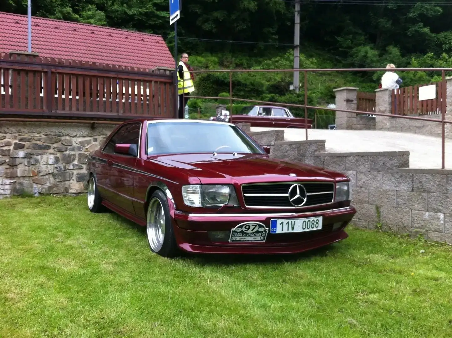 Mercedes-Benz 500 SEC AMG Paket, Leder, OZ, Liebhaberfahrzeug Roşu - 1
