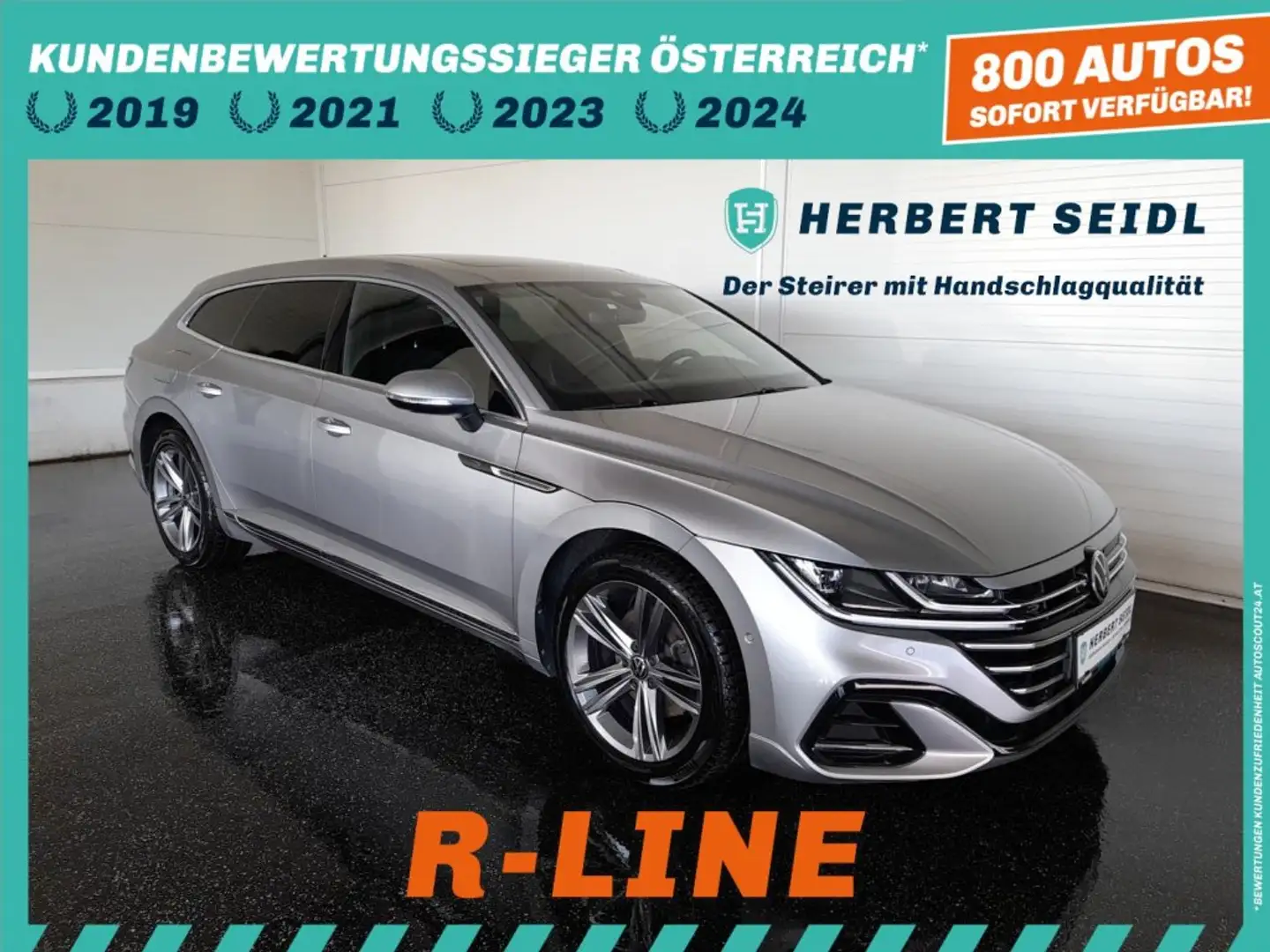Volkswagen Arteon SB R-LINE PHEV DSG *SKY / STANDHZG / IQ-LIGHT LED / 19 ZOLL / DCC / VIRTUELL / NAVI / AHV & 360°KAMERA / ACC / E-KLAPPE* Silber - 1