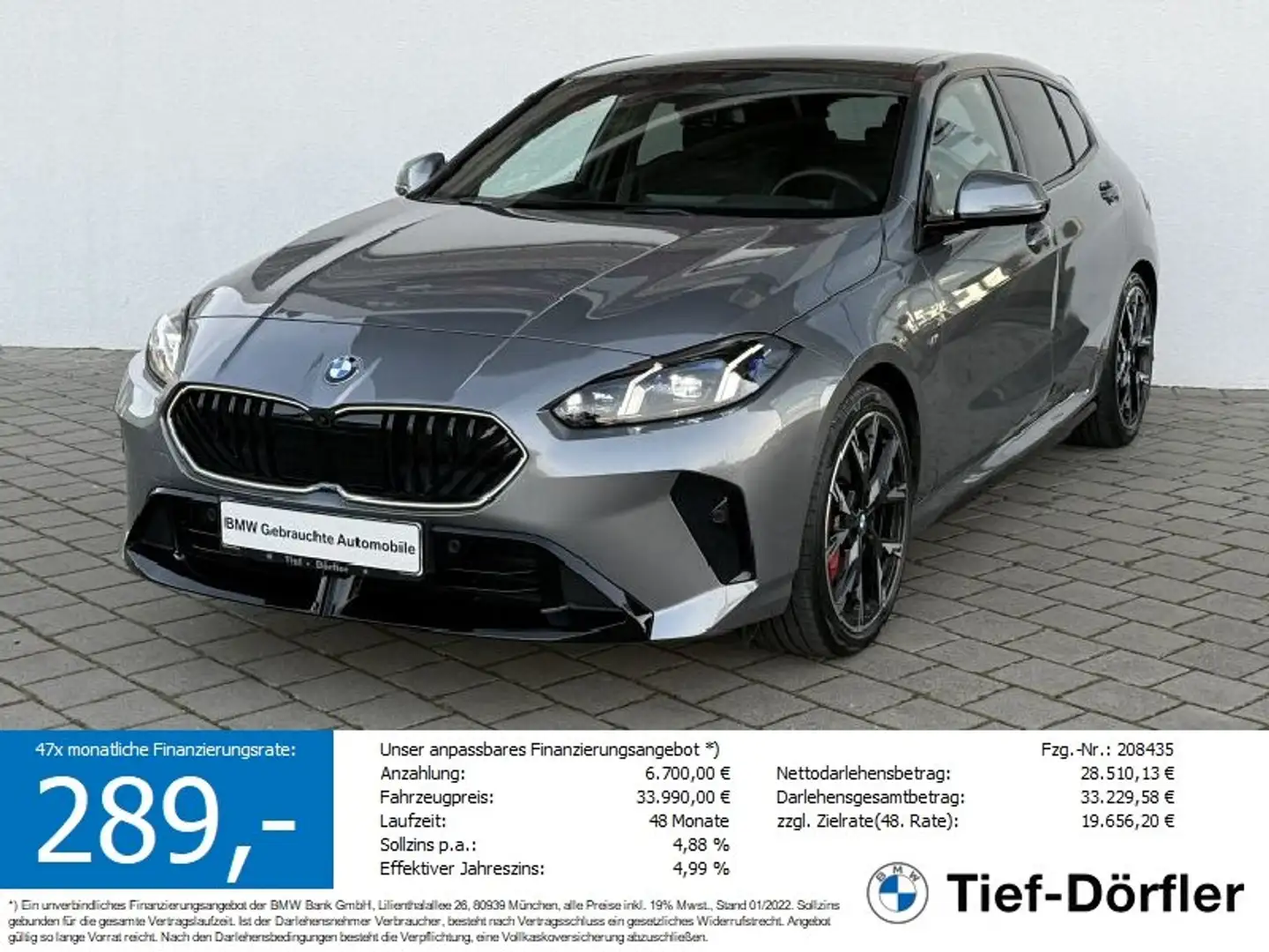 BMW 120 M Sport Pro LED+/HUD/360CAM/K-ZUG/ACC/PRIV Grau - 1