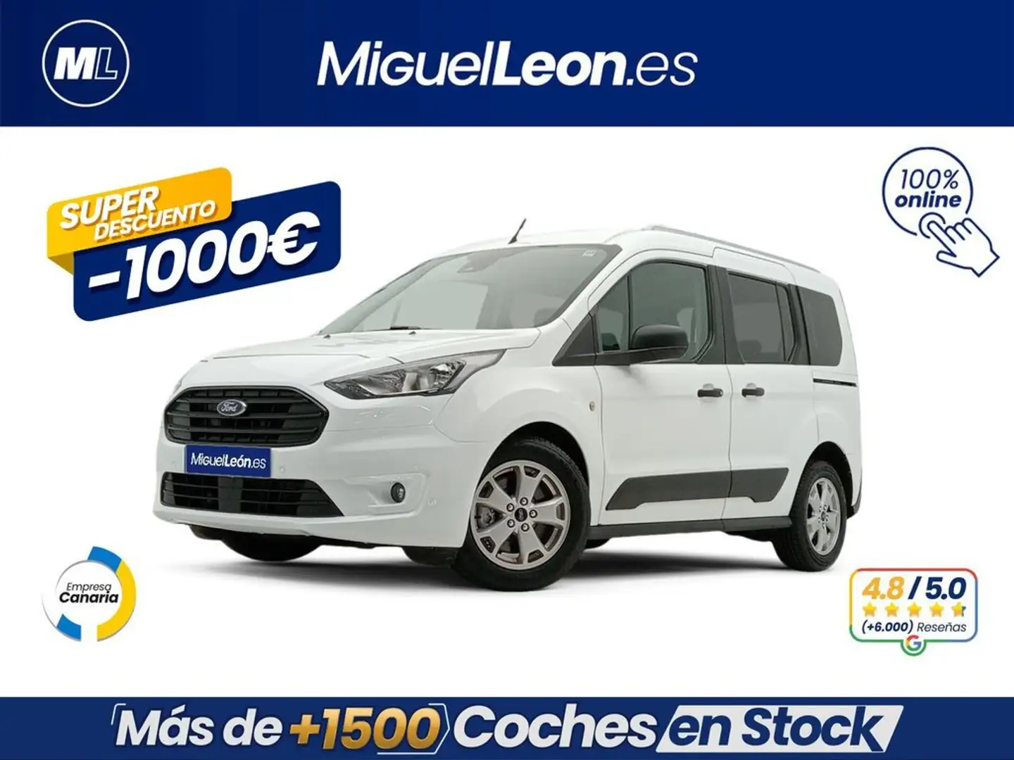 Ford Transit Connect 1.5 100cv MONOVOLUMEN 1.5 ECOBLUE Blanco - 1