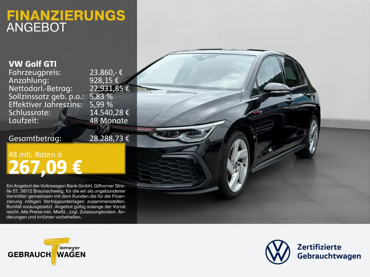 Volkswagen Golf GTI NAVI KAMERA LED+ VIRTUAL Noir - 1