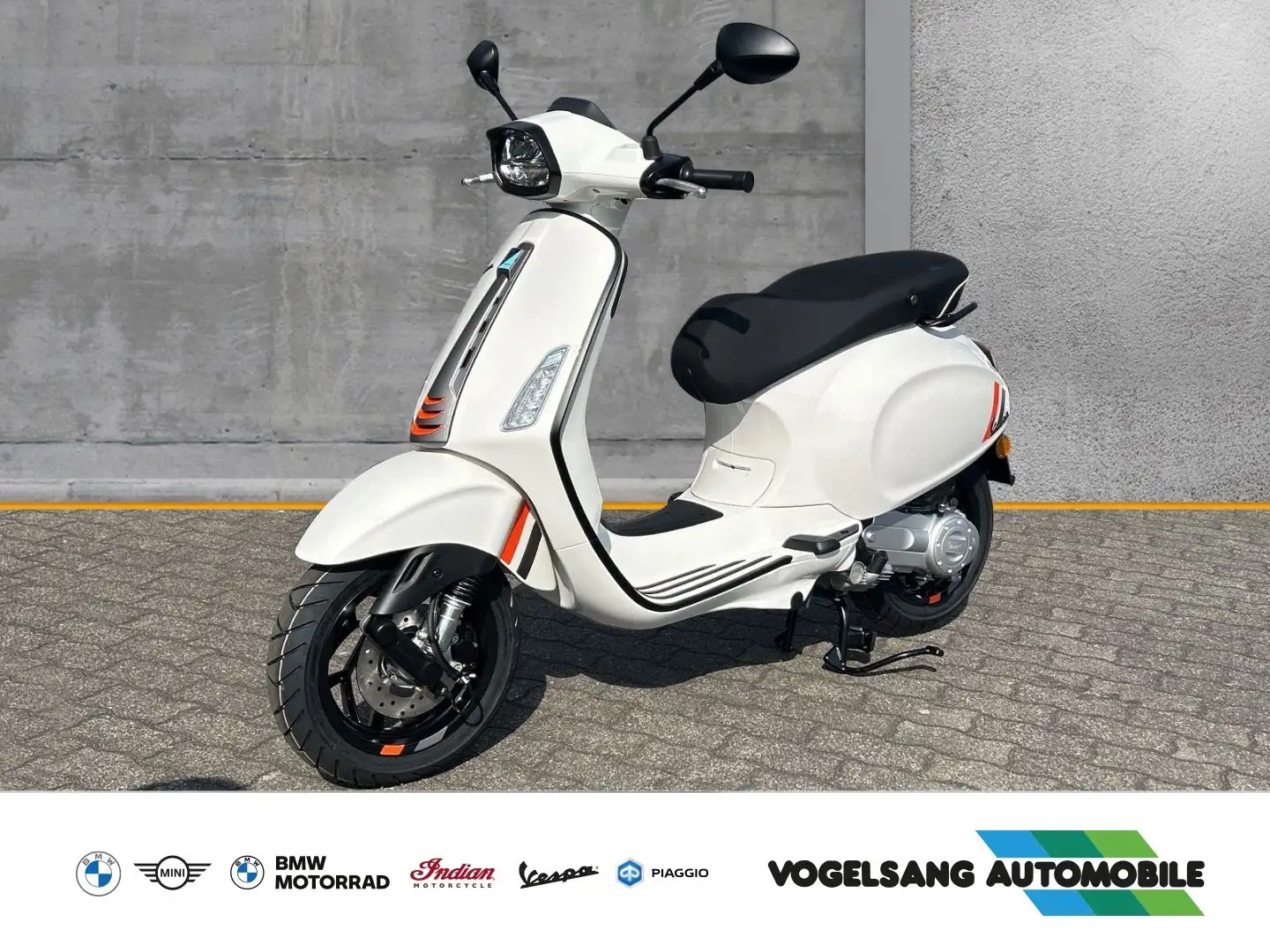 Vespa Sprint 50 Sport, Black Parts, Voll-LED, Modell 2 Weiß - 1