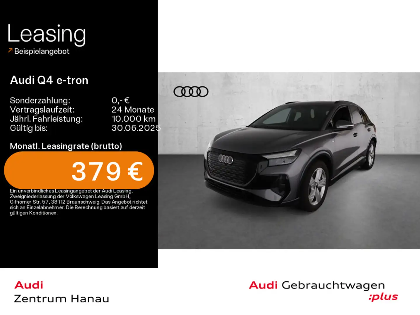 Audi Q4 e-tron 45 S-LINE*NAVI-PLUS*KAMERA*AHK*OPTIK-P Grau - 1