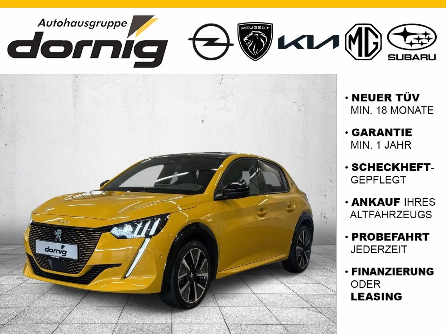 Peugeot 208 e-208 GT Pack Elektro 136,Kamera,SHZ Jaune - 1