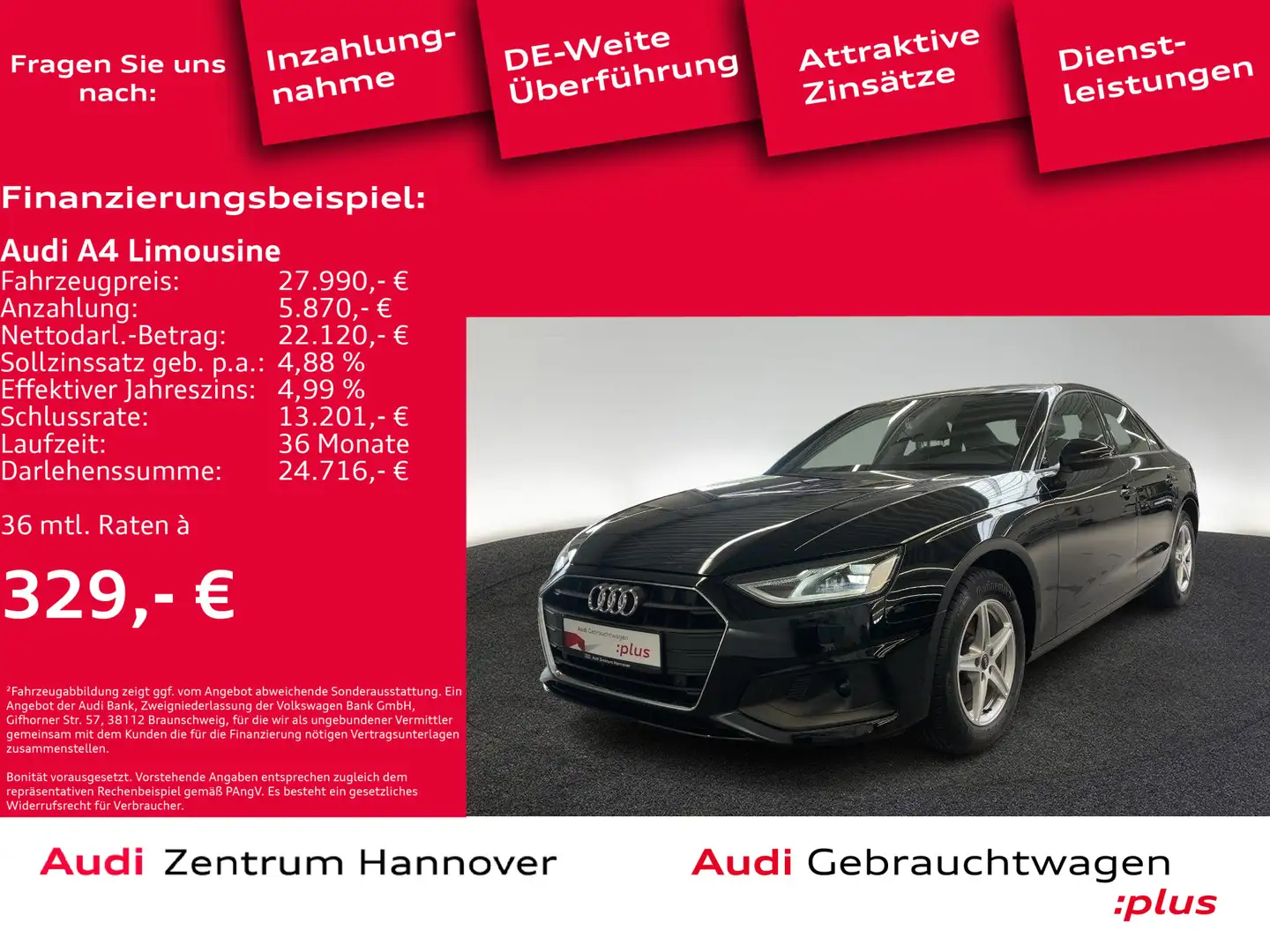 Audi A4 35 TDI LED Kamera DAB eSitze Black - 2