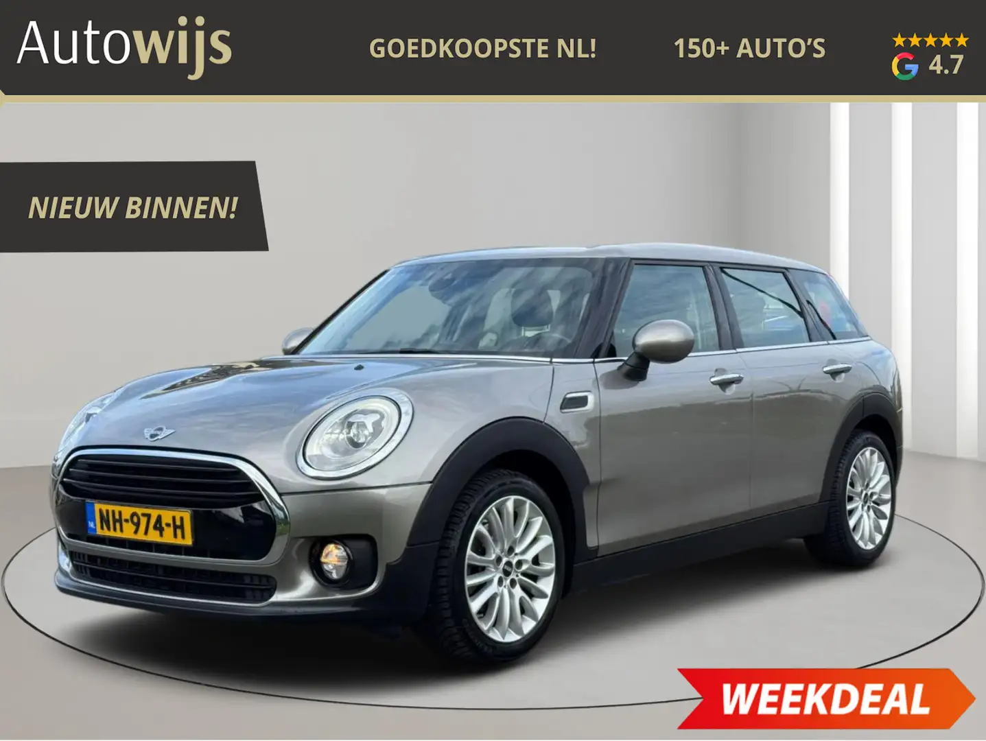 MINI Cooper Clubman Mini 1.5 Business|LED|NL AUTO|GROOT NAVI|LM-VELG|C Gris - 1