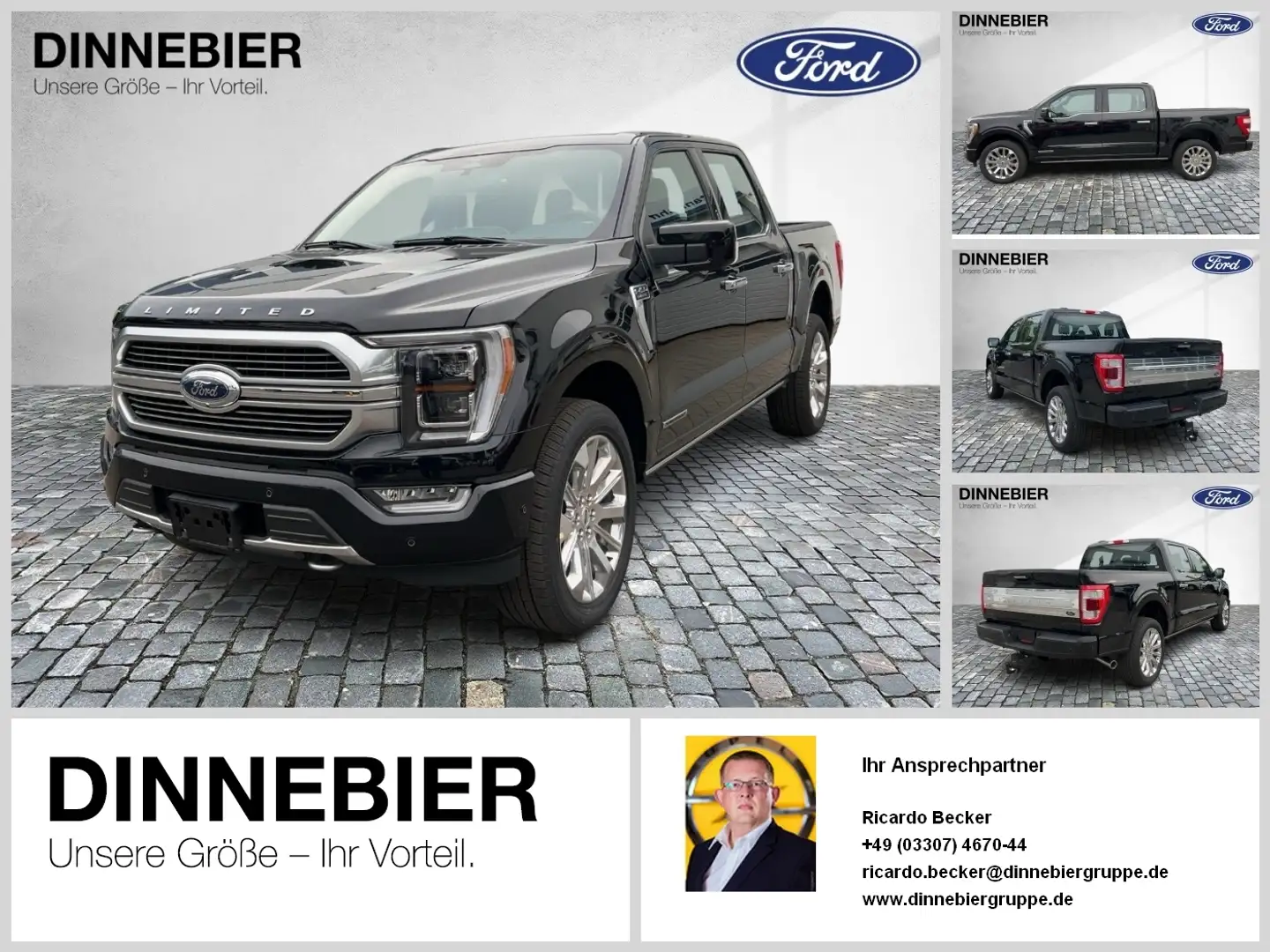 Ford F 150 F-150 Limited Launch Edt. Allrad+AHK+360° Černá - 1
