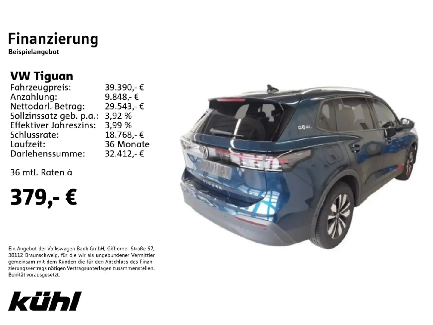 Volkswagen Tiguan 2.0 TDI DSG Goal IQ.Light Harman Kardon 3 Blau - 2