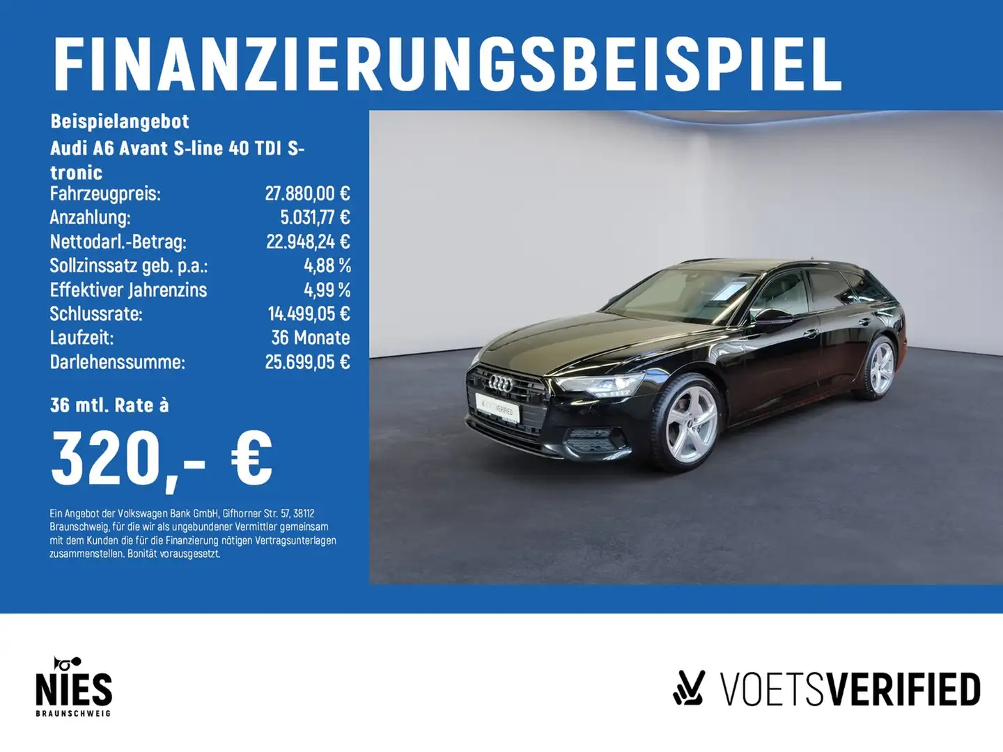 Audi A6 Avant S-line 40 TDI S-tronic LED+PANO+KLIMA Noir - 2