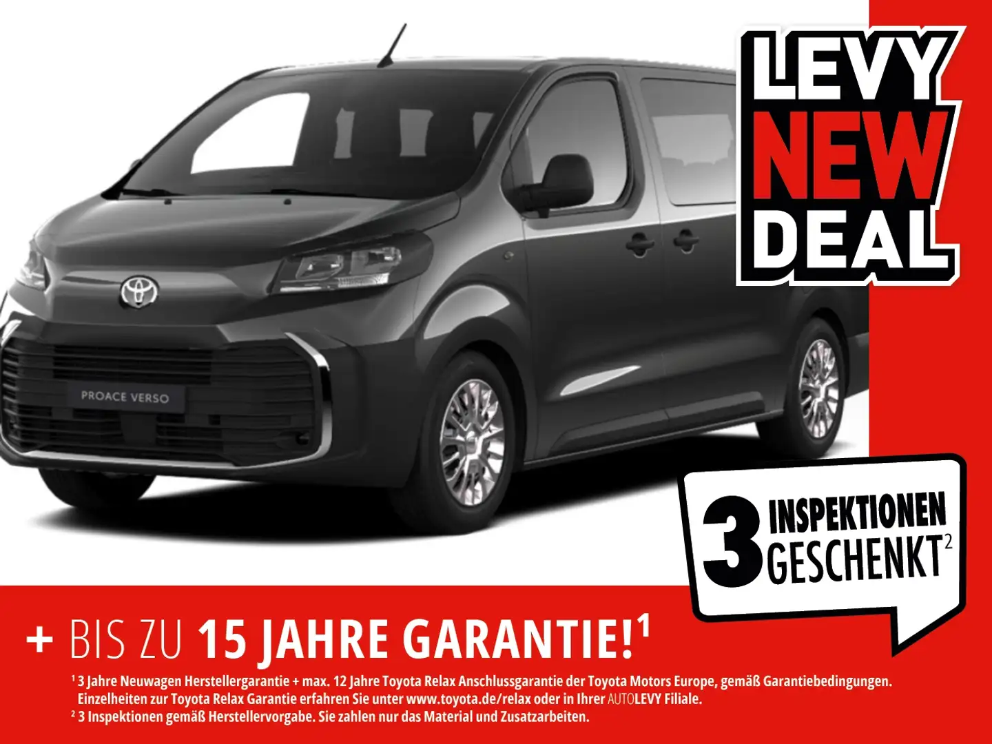 Toyota Proace Verso 2.0 D L2 Comfort +Navi+R-Kam+Privacy Grau - 1