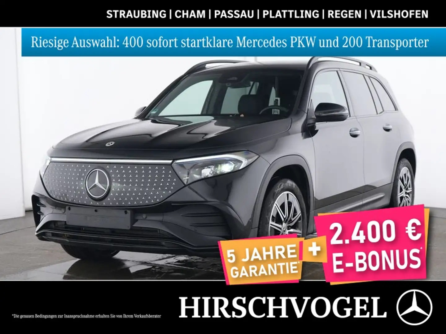 Mercedes-Benz EQB 350 4M AMG-Line+Night+KEYLESS+MBUX+Navi-Prem Schwarz - 1