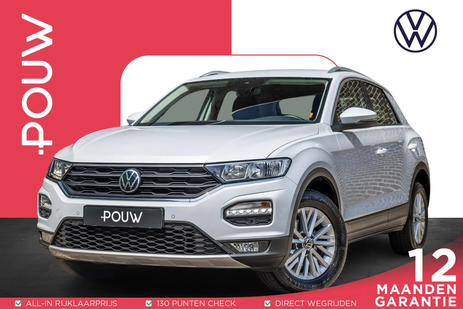 Volkswagen T-Roc 1.0 TSI 110pk Style | Trekhaak | Navigatie | Volau Wit - 1