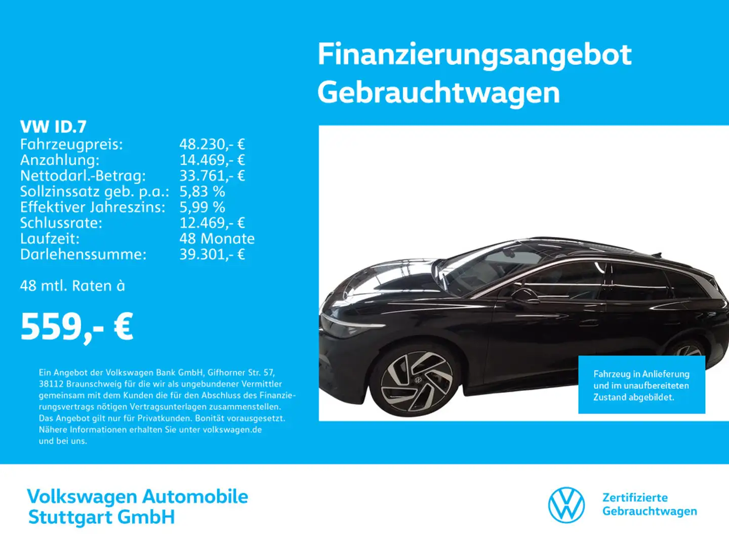 Volkswagen ID.7 Tourer Pro Navi AHK Kamera Schwarz - 1