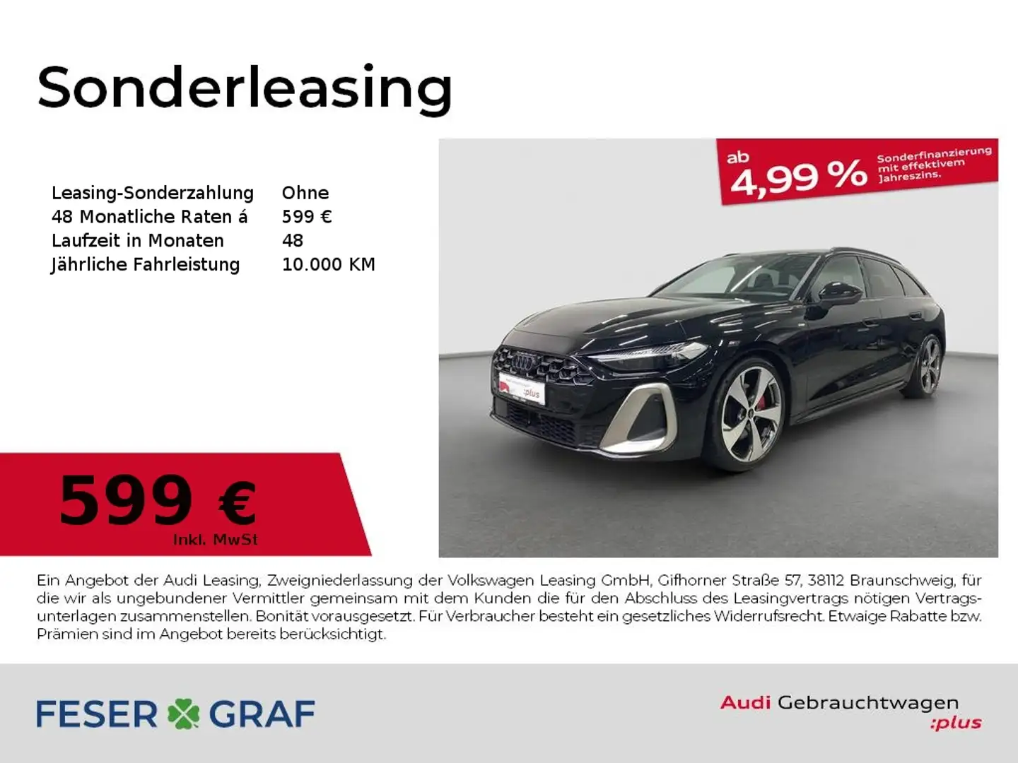 Audi A5 Avant edition one S line Navi 4xSHZ TechPro Schwarz - 1