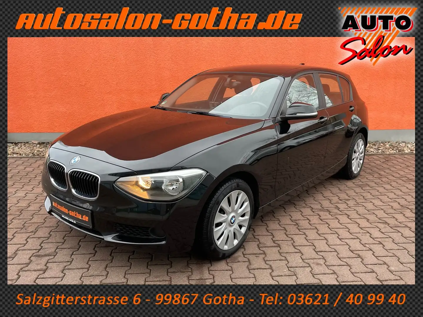 BMW 116 i 5-trg. NAVI+KLIMA SITZHZG PDC ALURÄDER Schwarz - 1