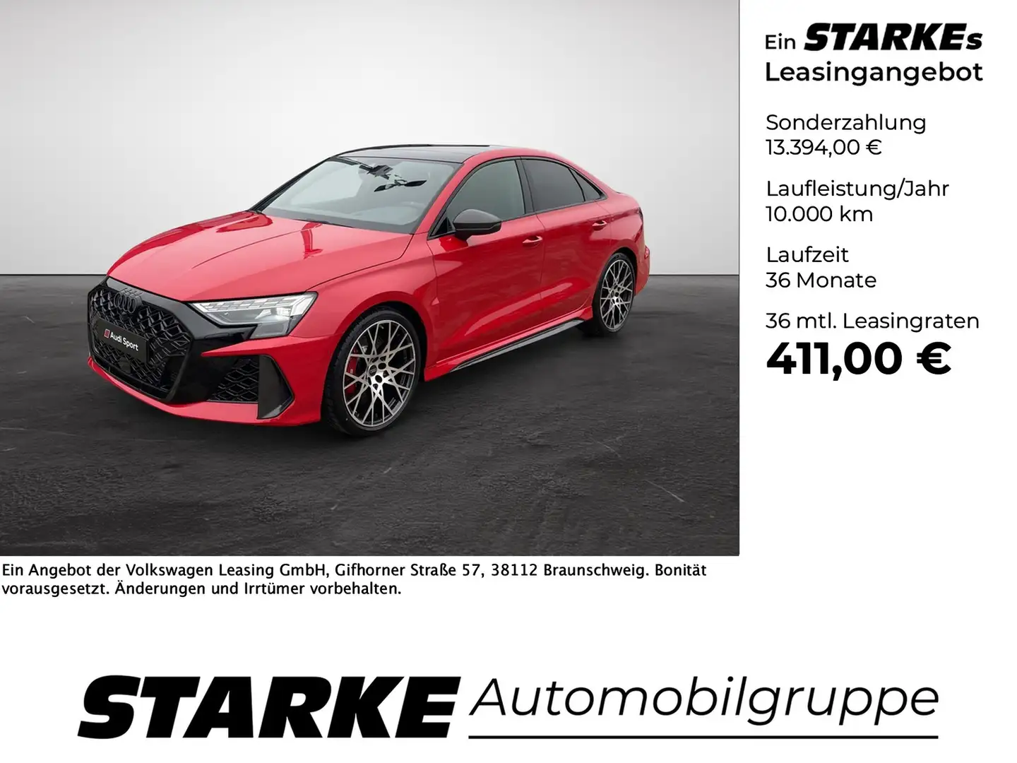 Audi RS3 Limousine Rouge - 1