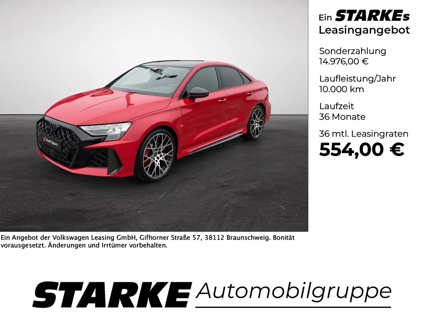 Audi RS3 Limousine Rouge - 1
