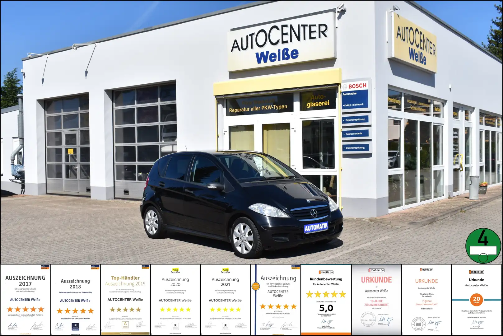 Mercedes-Benz A 170 A 170 Automatik AHK Garantie Ganzjahreseifen Schwarz - 1
