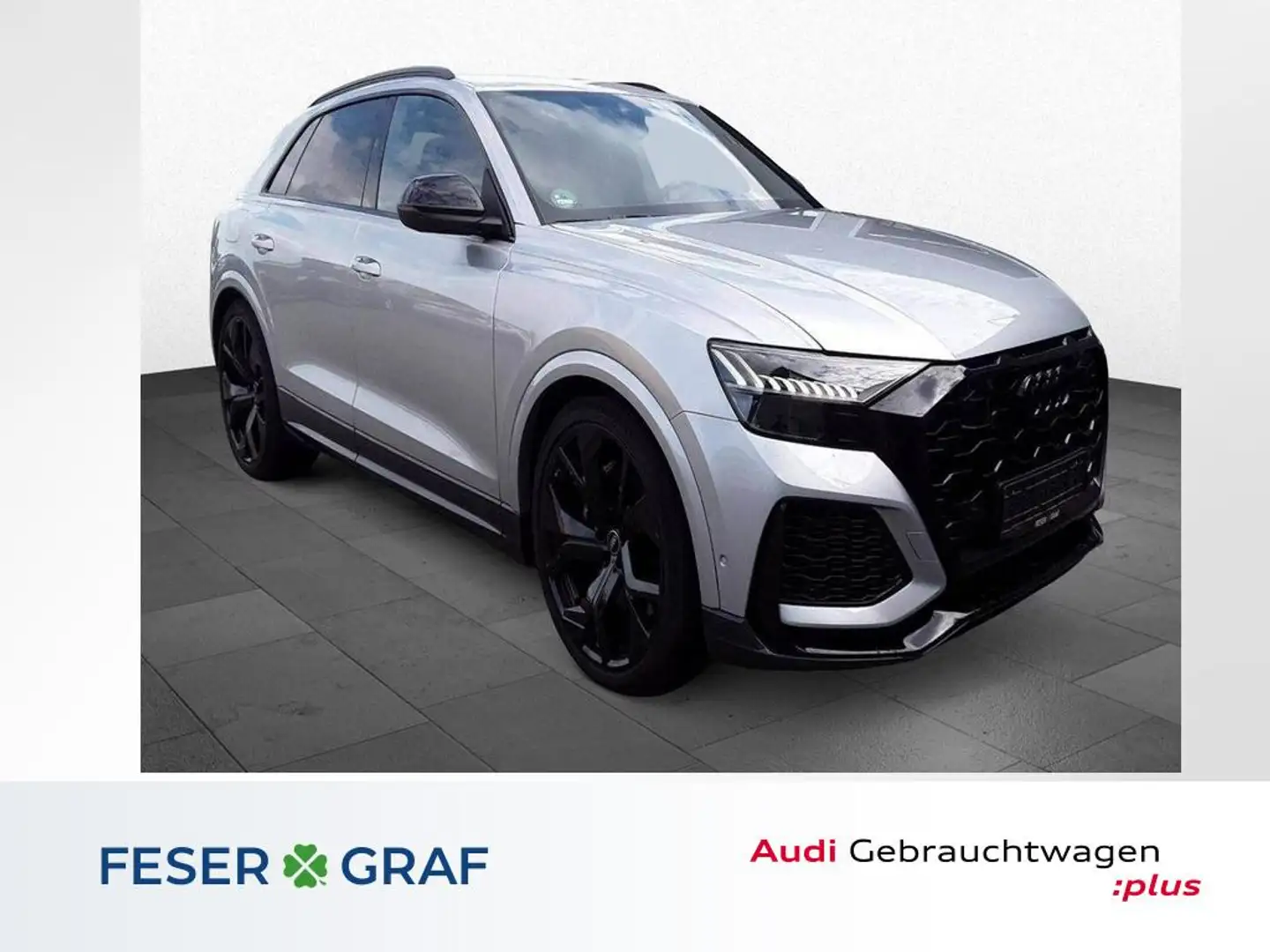 Audi RS Q8 qu. tip-tro. +AHK+ACC+B&O+Head-Up+Matrix+ Silber - 1