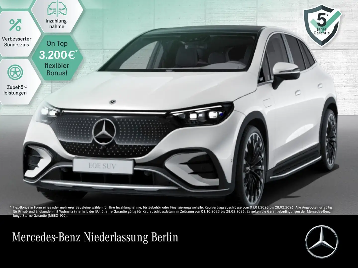 Mercedes-Benz EQE SUV EQE 500 4M AMG+PANO+360+AHK+BURMESTER+KEYLESS Weiß - 1