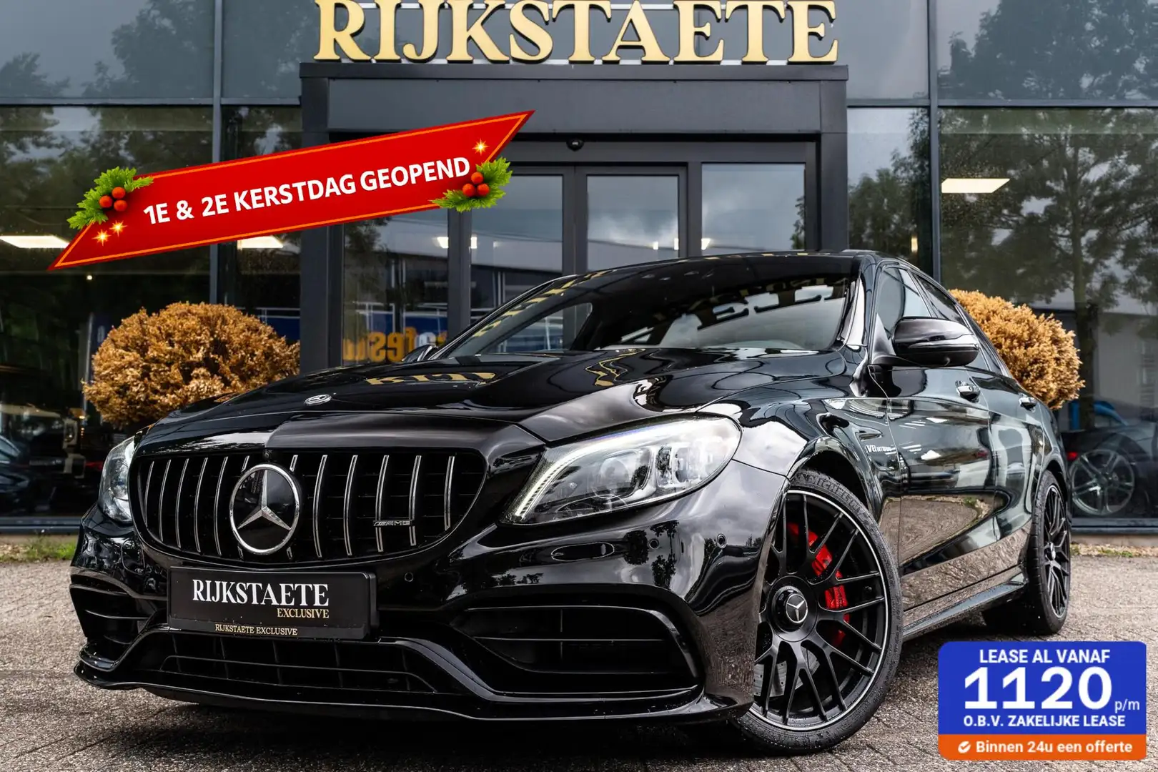 Mercedes-Benz C-klasse C63s AMG|PANO|KUIPSTOELEN|BURMESTER|IWC Noir - 1