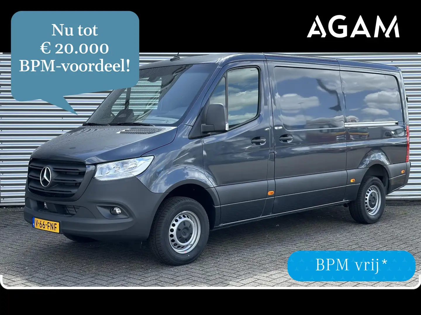Mercedes-Benz Sprinter 317CDI L2H1 Airco Navigatie Camera 2800kg Trekhaak Grau - 1