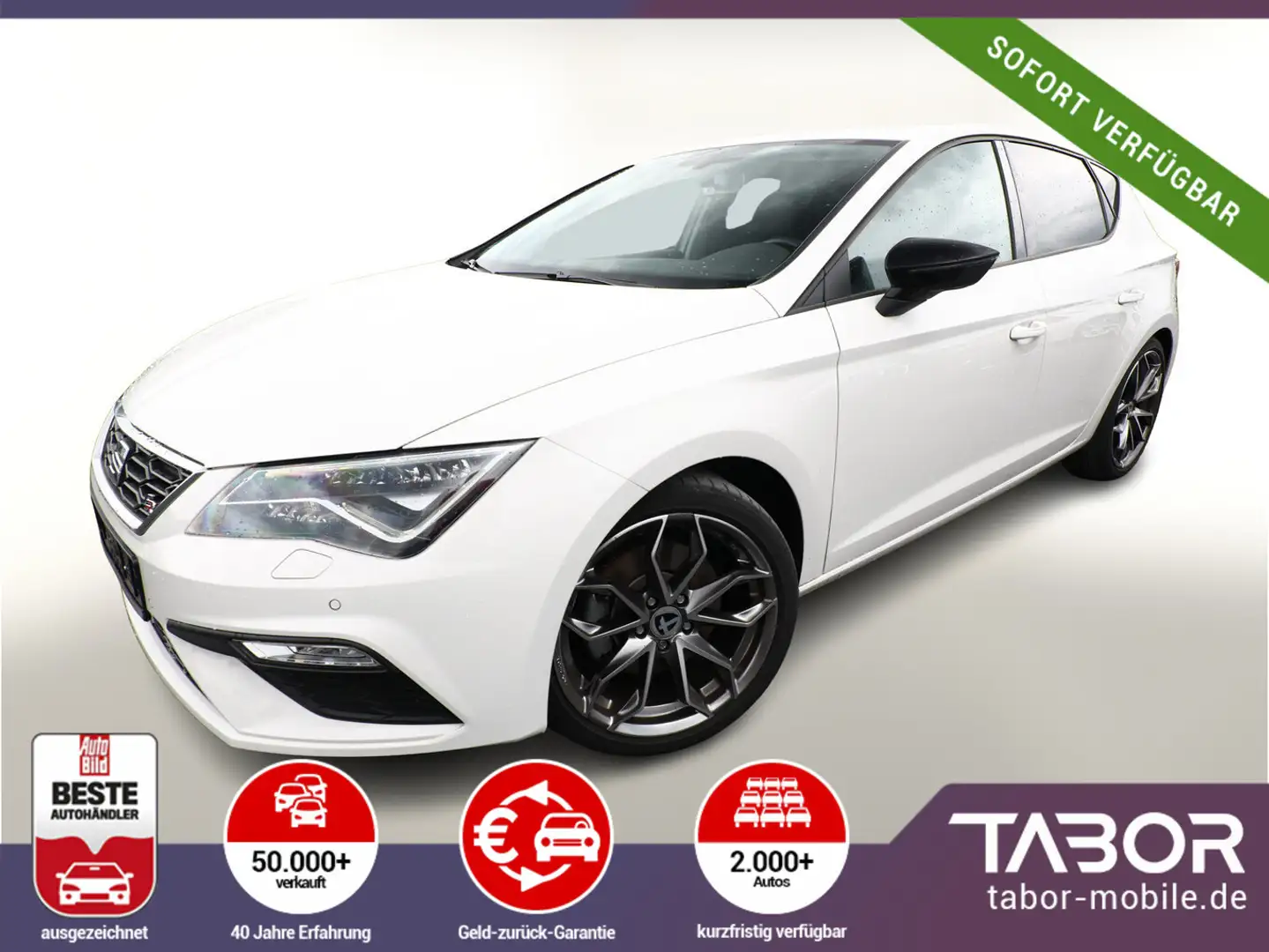 SEAT Leon 2.0 TSI 190 DSG FR LED LM18Z Nav PDC SHZ Weiß - 1